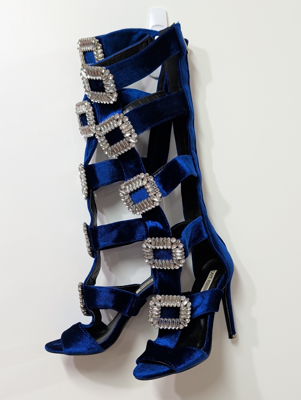Cape Robbin Royal Blue Velvet Gladiator Heels Size 6